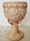 Roseville Creamware "PINK" Art Pottery Tree of Life Ceramic Chalice Vase 11-9