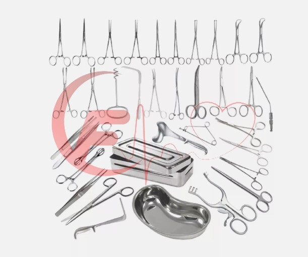 Conjunto de 62 instrumentos de histerectomía para cirugía abdominal