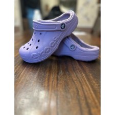 Crocs Classic Lined Clogs Lavender Light Purple Fuzzy Warm Woman's 6 Men 4