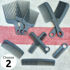 Choose any Two (2) carbon fiber Chicago Combs, Made in USA, anti-static, premium