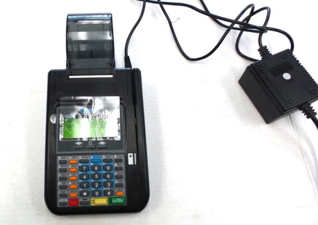 Hypercom T7Plus Credit Card Terminal Reader with Power Adapter USED | eBay