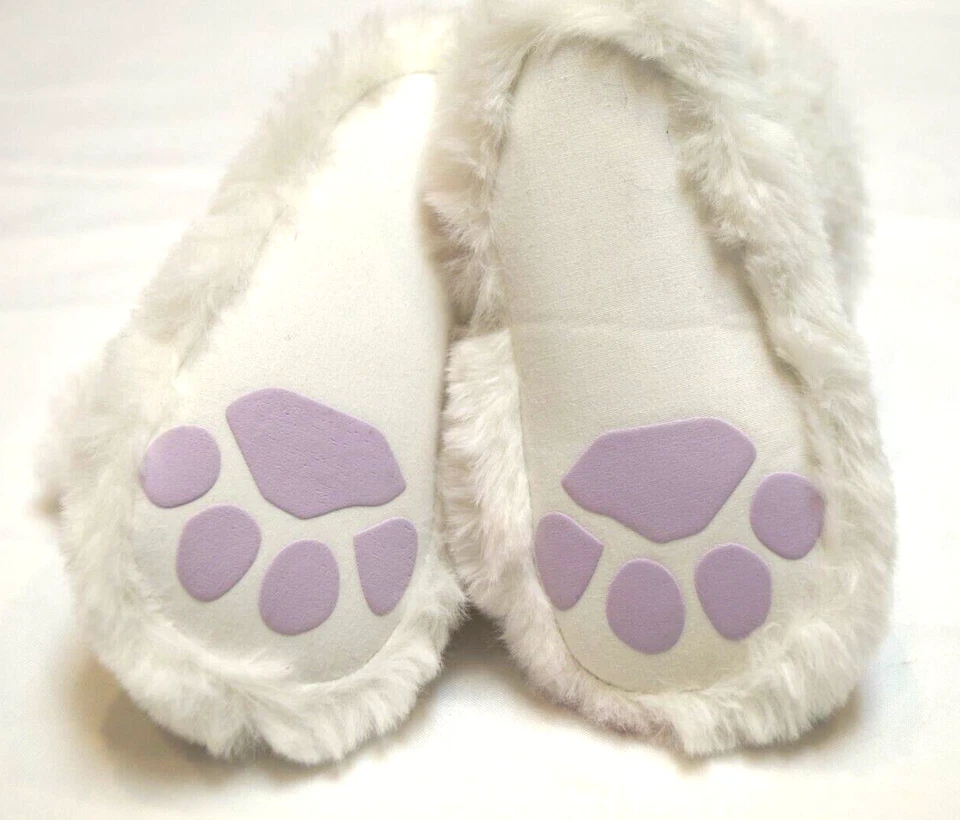 Gymboree Baby Boy or Girl Winter Soft White Faux Fur Paw Print Bootie Crib Shoes - Image 3 of 4