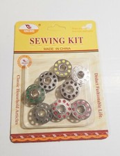 8 Bobbins with Color Threads for Home Sewing Machines Stainless Reusable NEW