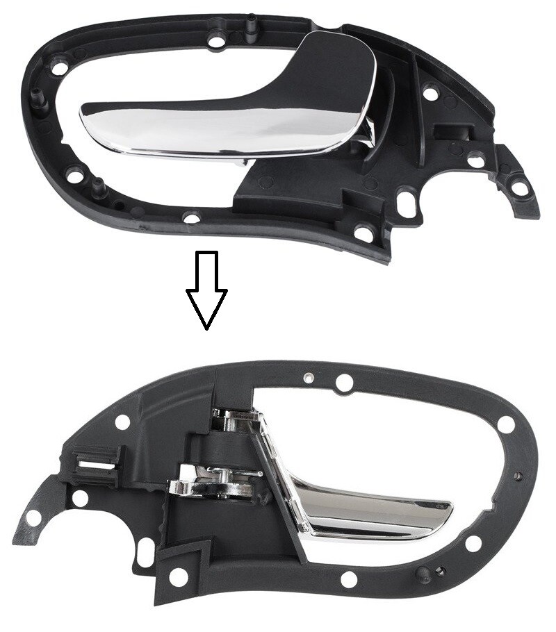 Poignée intérieure de porte avant droite chrome Seat Toledo II mécanisme ouverture passager