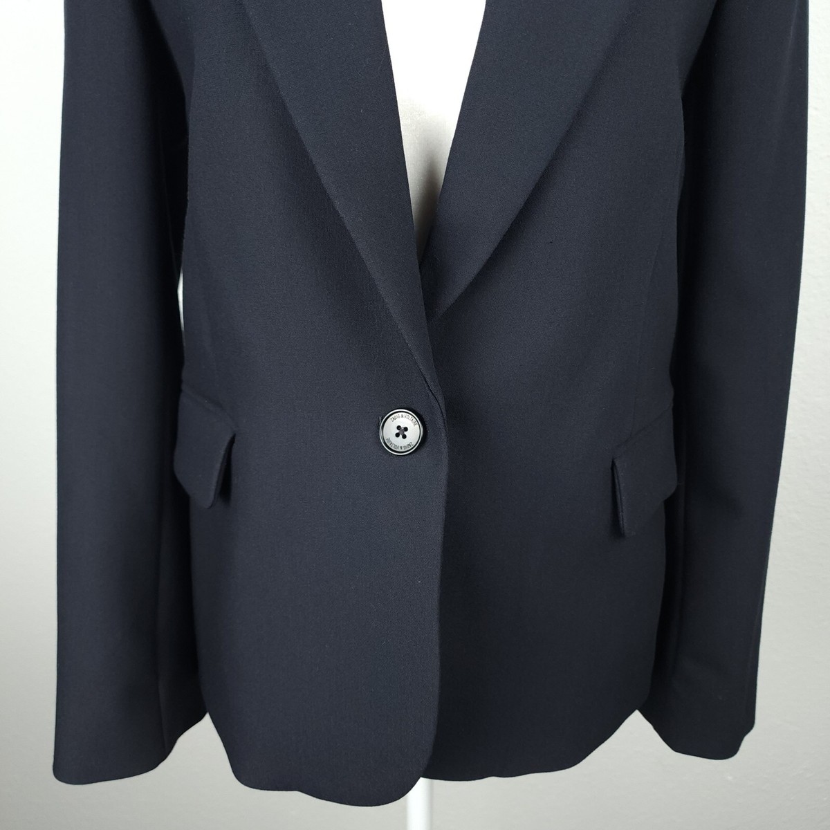 Zadig & Voltaire Black Blazer Love Rhinestone Jacket Stretch