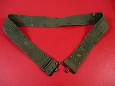 Original WWII Era US Army/USMC M1936 Pistol Web Belt OD Green Color - Nice #7
