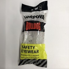 Cordova Bulldog Clear Lens Frost Temples Safety Glasses ANSI Z87.1+ EHF10S