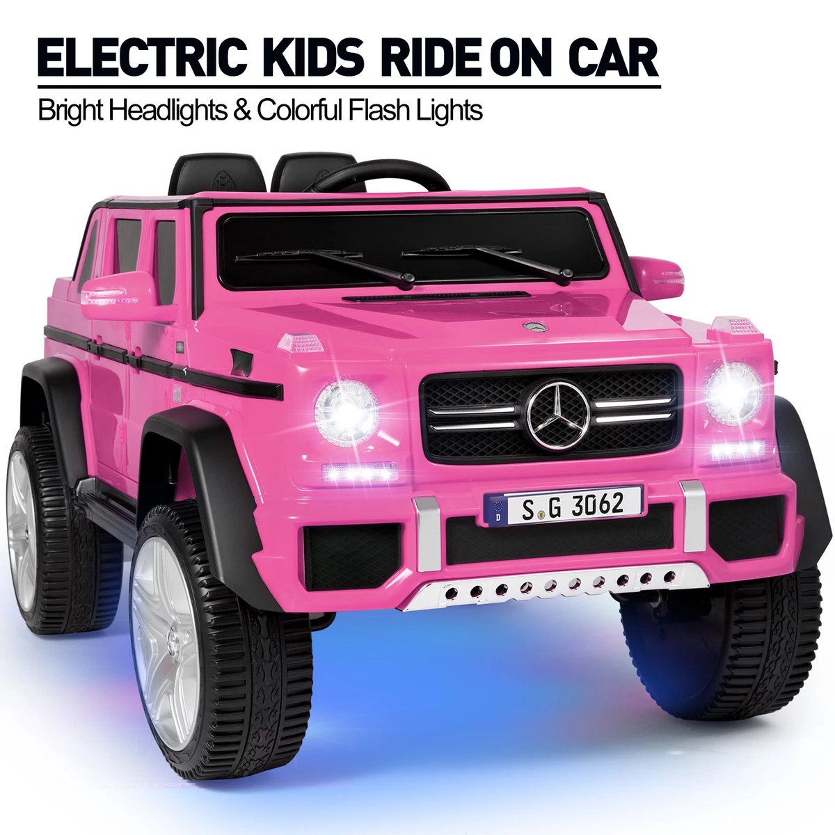 Pink 12V Kids Ride On Car Mercedes Benz Electric Toy 3 Speeds w