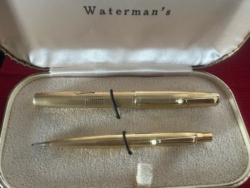 🔴 WATERMAN'S penna stilografica Ideal leva placcate ORO 18 KT scrivono vintage - Picture 2 of 20