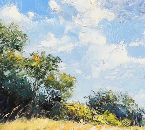 Countryside Path Painting 5"x7" Print on Matte Paper | Vibrant Scenic Artwork - Picture 5 of 7