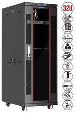 Sysracks 32U 39" Deep 19" IT Free Standing Server Data Rack Cabinet Enclosure