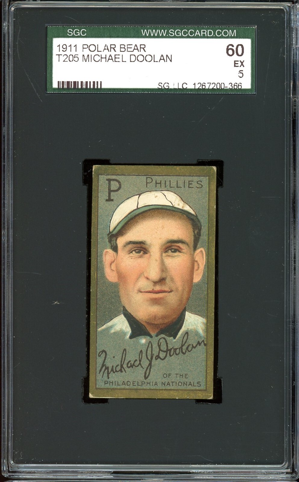 1911 T205 Gold Border Tobacco Mickey Doolan Polar Bear SGC 5