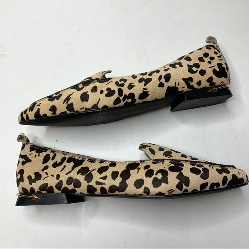 Rebel Wilson Emma leopard leather Flats loafers WOmens size 8.5 WW - Picture 5 of 11