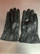 NEW Women Thermal Insulated Leather Black Winter Gloves Warm/Guantes De Invierno
