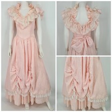 GUNNE SAX Jessica McClintock Maxi Dress Romantic Victorian Wedding Prairie Sz 7