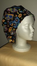 Colorful Skulls Medical Surgical Bouffant Scrub Hat SIZE MEDIUM