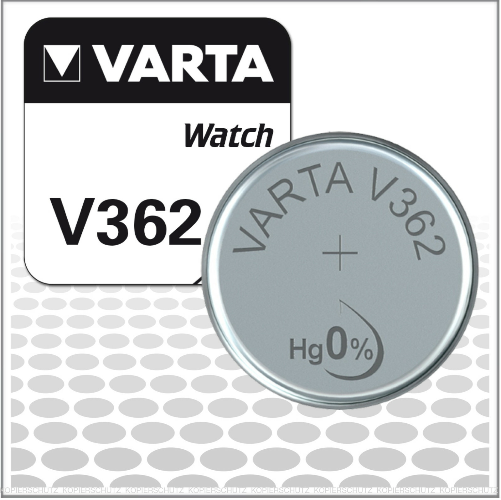 2x Varta V362 Silver Coin Silberoxid-knopfzelle Uhrenbatterie