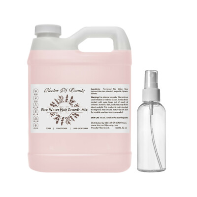 Rice water hair growth mixture 100% natural scalp locs brittle treatment 32 oz