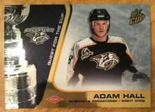 2002-03 Pacific Quest for the Cup Gold - ADAM HALL #129 NASHVILLE Rookie RC /325