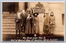 rare 1917 RPPC GREAT LOVER THEATRE CO. poses at HJ HEINZ Pittsburgh known actors