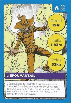DC COMICS CARD. AUCHAN 2022. L SCARECROW N°10 #CKDB