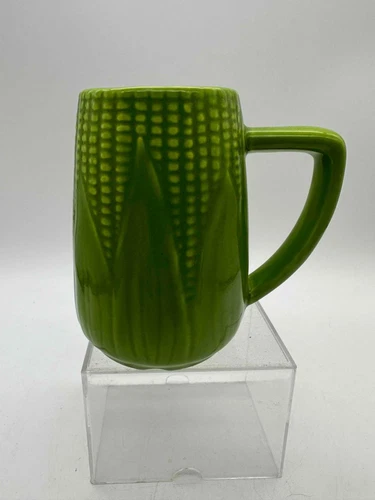 Vintage Stangl Summer Green Maize-ware mug Corn Cob with Handle 16 ounce