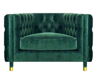 Design MöBel Sessel GrüN Textil Chesterfield SitzmöBel PolstermöBel Wohnzimmer