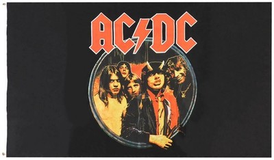 ACDC Highway To Hell Black 3x5 3'x5' Premium Quality Polyester Flag Banner