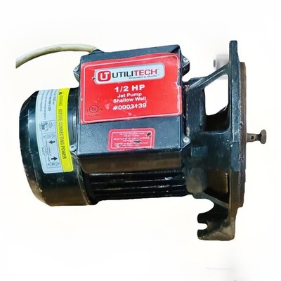 Utilitech 1/2HP Shallow Well Jet Pump Motor Only 120/220V Tested Works