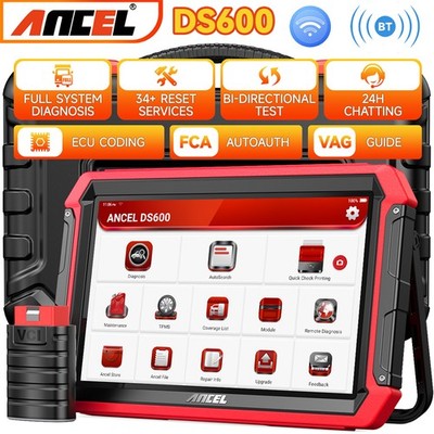ANCEL DS600 Active Test Bidirectional Scanner OBD2 Diagnostic Tool ECU Coding