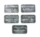 Lot 5 VINTAGE 1 Oz Silver Bars/Rounds Art Bars Collection Poured .999 *328
