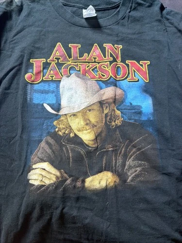 Vintage Men’s XL Alan Jackson Country Music Tee Shirt 90s Si 1990s vintage concert t-shirt, vintage, size XL, single stitch, B+ condition