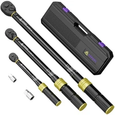 User-Friendly Dual-Direction Torque Wrench Set: 20-240 in.lb to 250 ft.lb