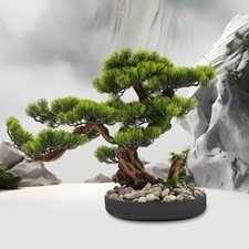 Desktop Artificial Bonsai Tree Artificial Bonsai Pine Tree Realistic Fake Plant