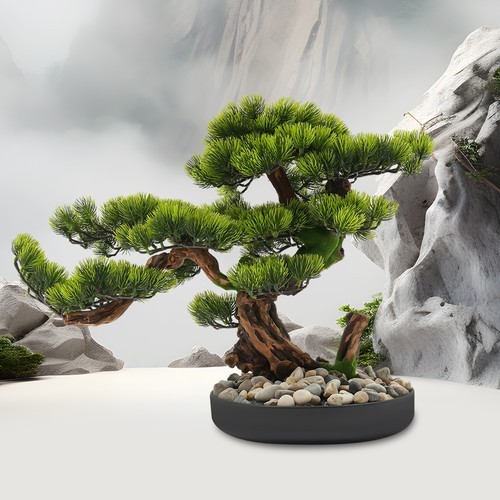 Notes Tree For Desktop Desktop Artificial Bonsai Tree Artificial Bonsai Pine Tree Realistic ...