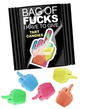 BAGS OF F I HAVE TO GIVE CANDY GAG GIFT NOVELTY ITEM MIDDLE FINGER TART CANDY