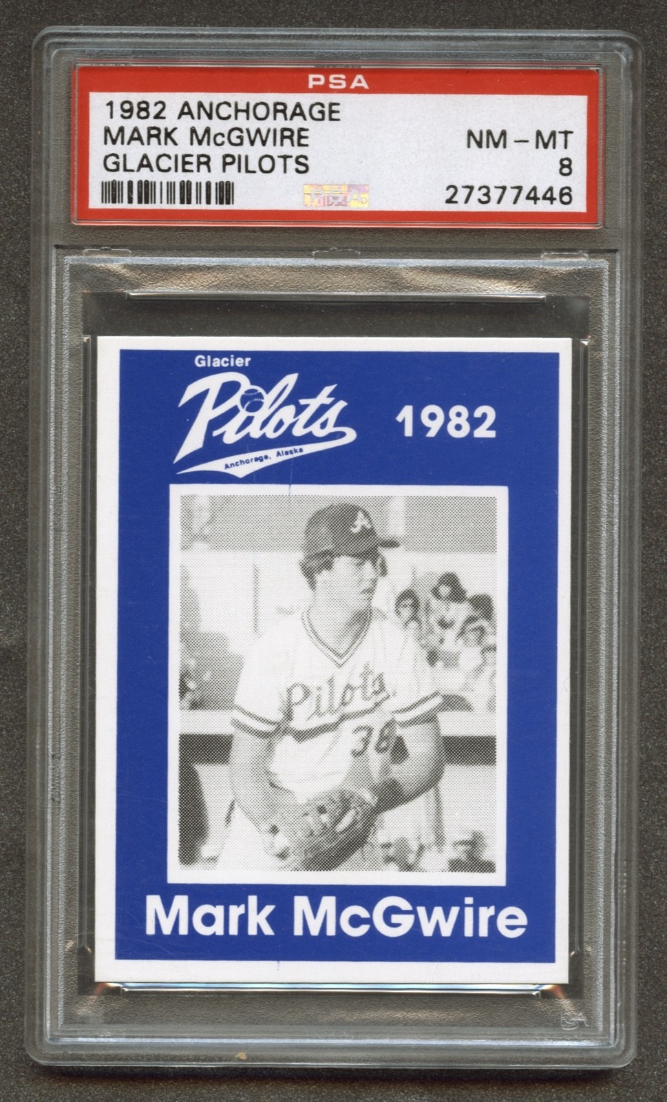 1982 MARK MCGWIRE PSA 8 NM-MT ANCHORAGE GLACIER PILOTS RAZOR SHARP MAC! -NO# RZC