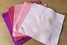 Pacchetto di quadrati di feltro rosa per sgombero, 22 cm x 22 cm x 14 pezzi