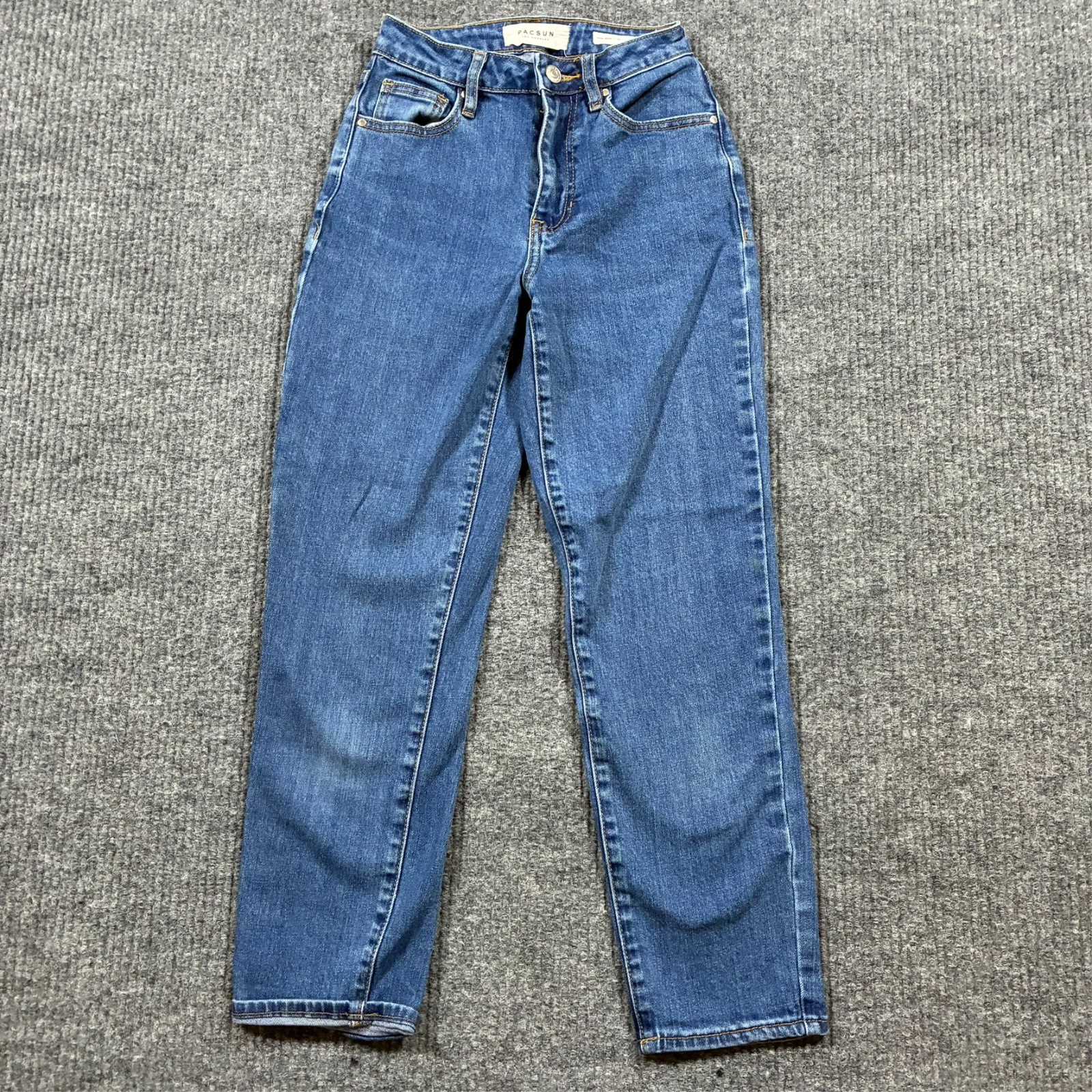 Pacsun Mom Jeans Womens Size 23 Blue Denim Cotton Stretch Casual Mid Rise-image