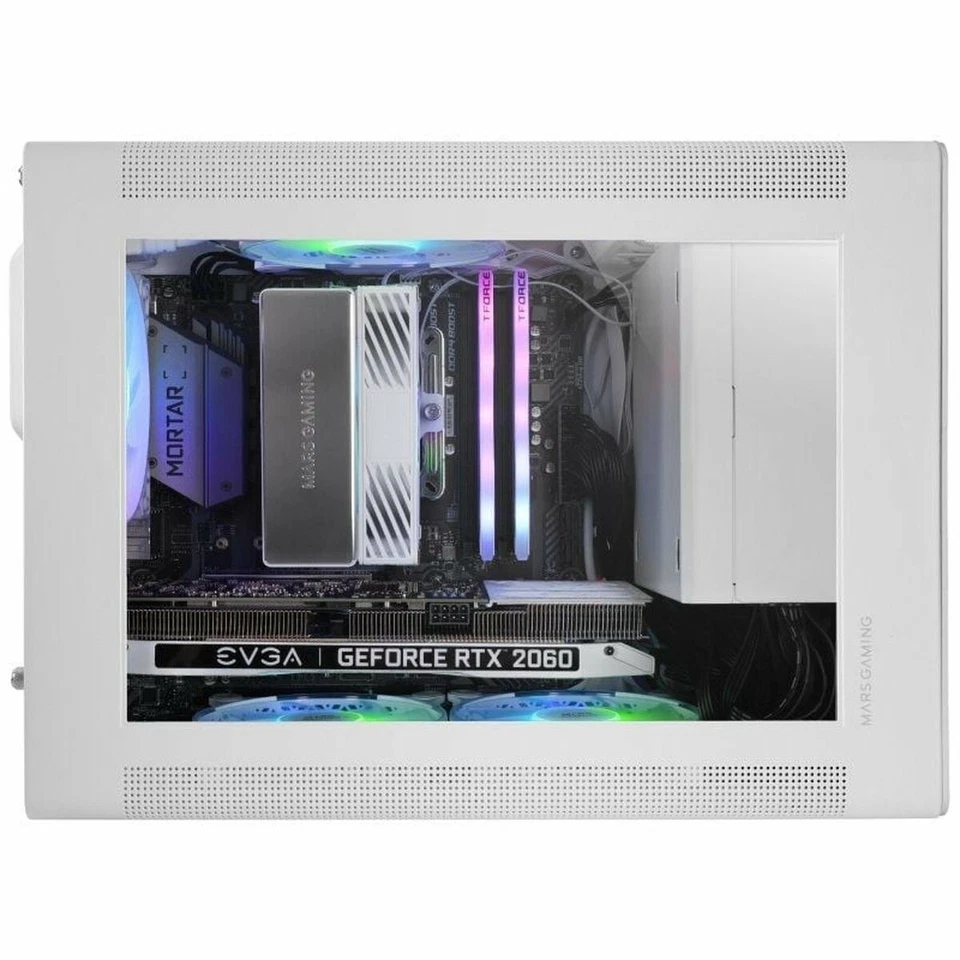 Boîtier mini-tour Micro ATX / ITX Mars Gaming MCXPSW Blanc - Photo 3/4