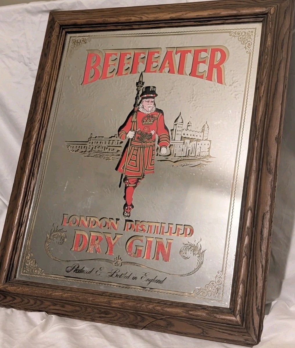 Man Cave* Vintage Beefeater London Distilled Dry Gin Advertising