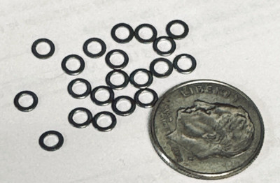 2000-Pk Ultra Micro Flat Washer M2 x 4 x .4 Black Zinc 2.3 ID x 3.85OD x .4