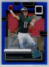 2022 Clearly Donruss #61 Carson Strong Rated Rookie Auto Blue #/99 RC Rookie