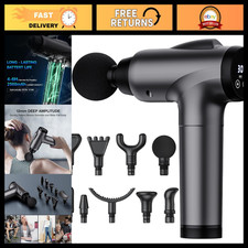 Deep Tissue Massage Gun 30 Speeds, 9 Attachments, Handheld Muscle Relief Tool