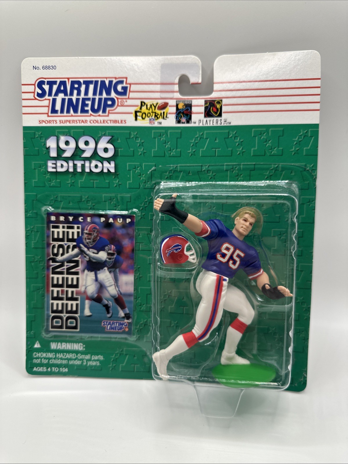 Kenner Starting Lineup NFL Football 1996 BRYCE PAUP BUFFALO BILLS NEW NIP Vtg