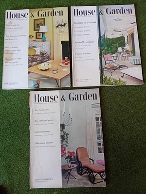 HOUSE & GARDEN April June & August 1954 - Image 1 of 4