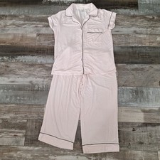 Eberjey 2 Piece Pajama Set Pink Gisele Croppee Pj Modal / Spandex size Medium