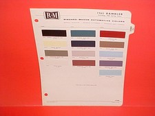 1965 AMC RAMBLER CLASSIC CONVERTIBLE AMERICAN AMBASSADOR MARLIN PAINT CHIPS RM