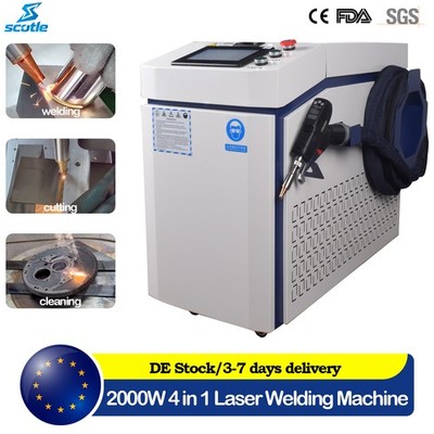 4 in 1 Laser Welding Machine Cleaing Cutting 2000W Water Cooled Welder for Metal