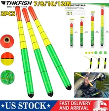 3PCS Fishing Bobbers Floats Weighted Float for Fish High Visibility Wood Bobber